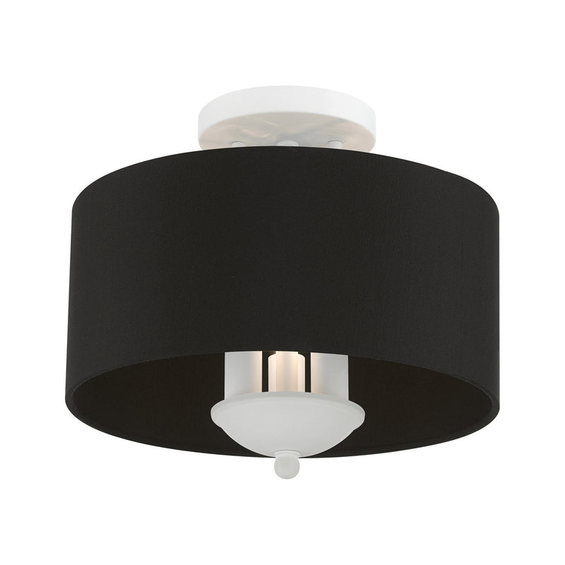 Livex Lighting 40111-03 Three Light Semi-Flush Mount, White