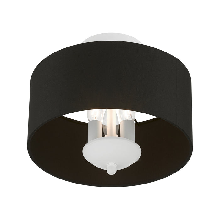 Livex Lighting 40111-03 Three Light Semi-Flush Mount, White