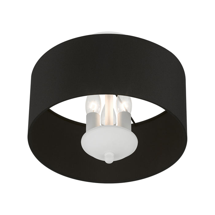 Livex Lighting 40111-03 Three Light Semi-Flush Mount, White