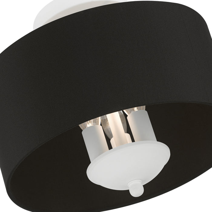 Livex Lighting 40111-03 Three Light Semi-Flush Mount, White