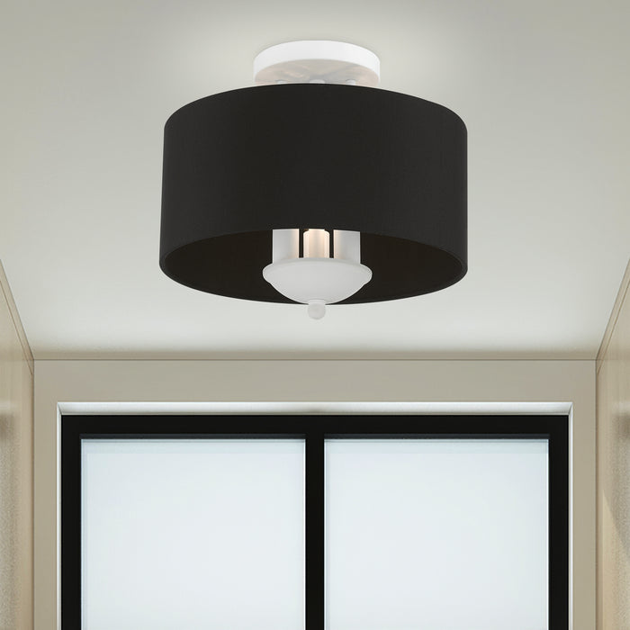 Livex Lighting 40111-03 Three Light Semi-Flush Mount, White