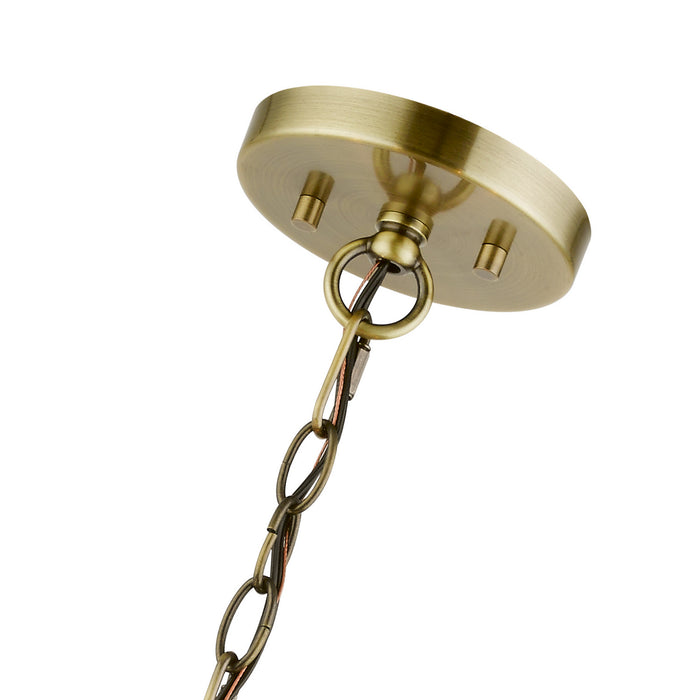 Livex Lighting 40115-01 Five Light Pendant, Antique Brass