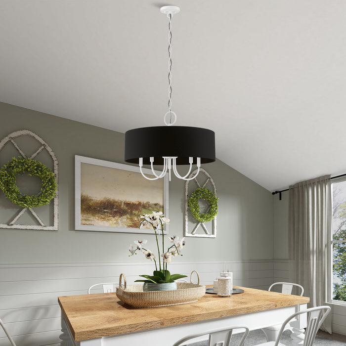Livex Lighting 40115-03 Five Light Pendant, White