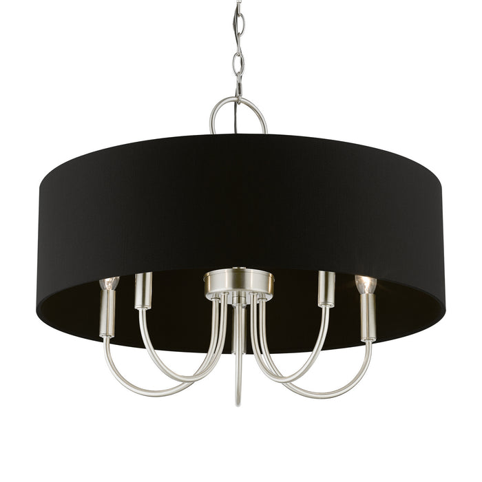 Livex Lighting 40115-91 Five Light Pendant, Brushed Nickel