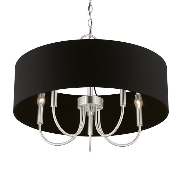 Livex Lighting 40115-91 Five Light Pendant, Brushed Nickel
