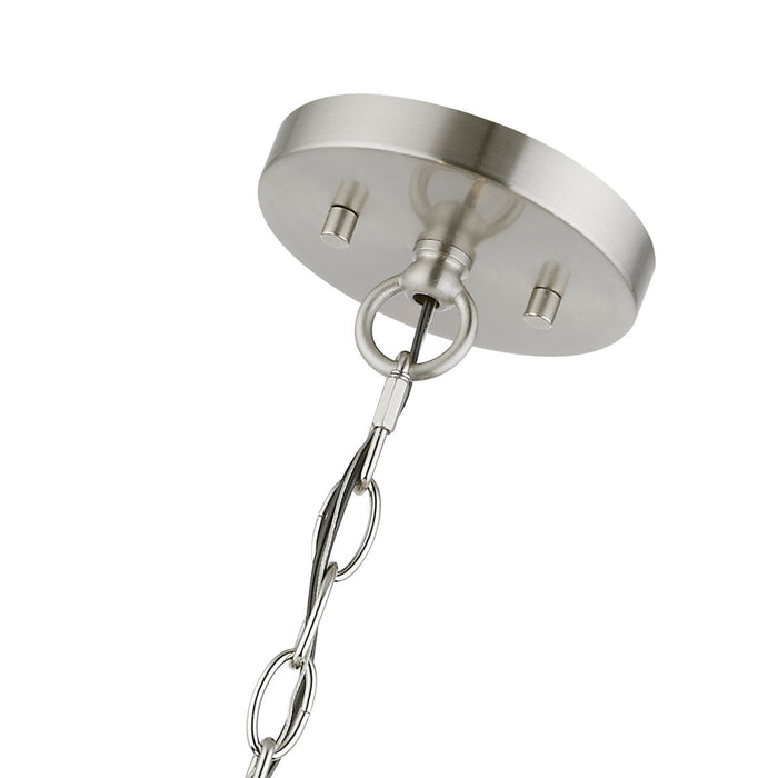 Livex Lighting 40115-91 Five Light Pendant, Brushed Nickel