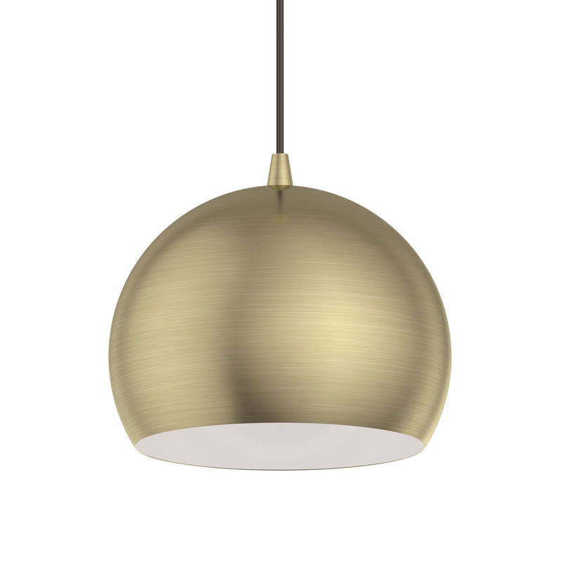 Livex Lighting 40801-01 One Light Pendant, Antique Brass