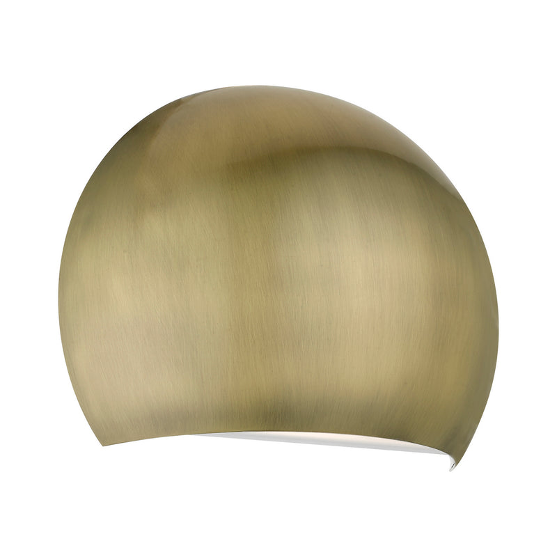 Livex Lighting 40802-01 One Light Wall Sconce, Antique Brass