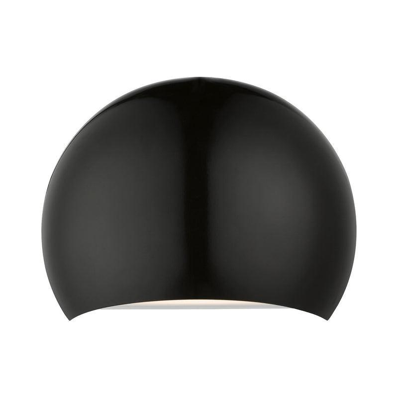 Livex Lighting 40802-68 One Light Wall Sconce, Shiny Black