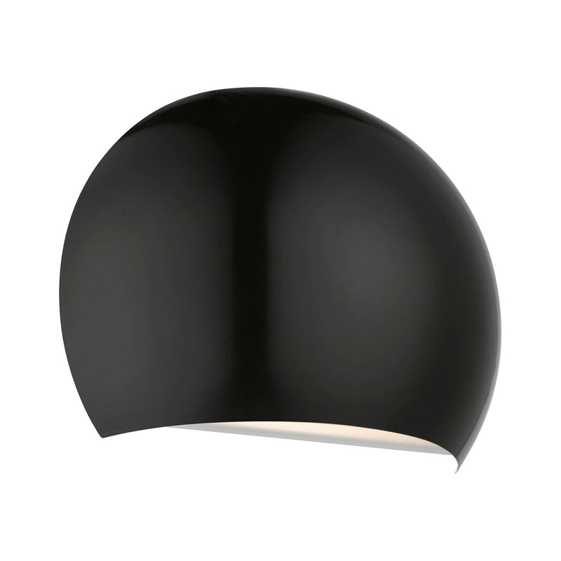 Livex Lighting 40802-68 One Light Wall Sconce, Shiny Black