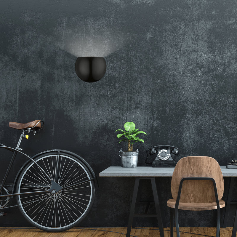 Livex Lighting 40802-68 One Light Wall Sconce, Shiny Black