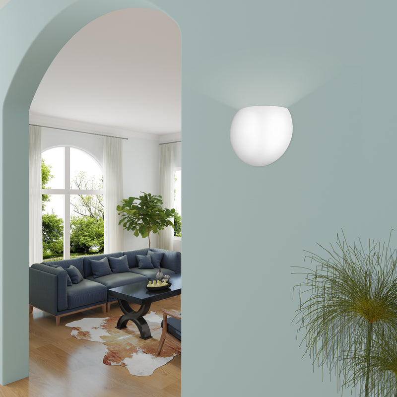 Livex Lighting 40802-69 One Light Wall Sconce, Shiny White