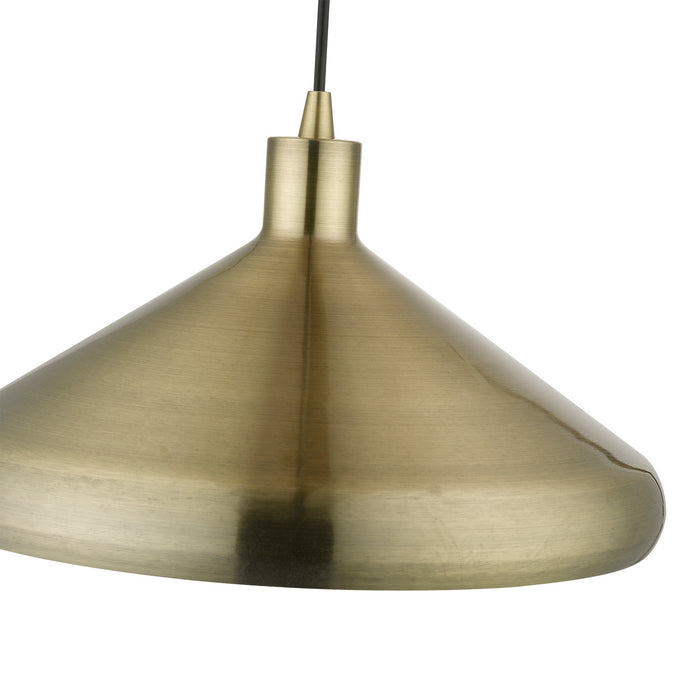 Livex Lighting 40953-01 One Light Pendant, Antique Brass