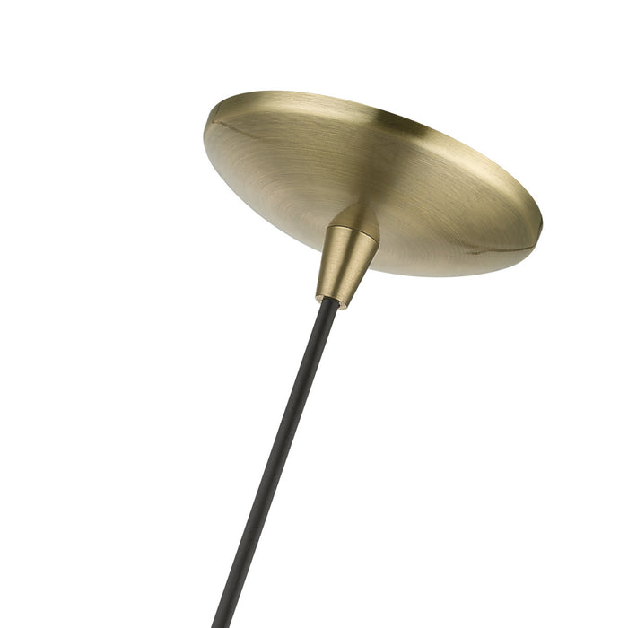 Livex Lighting 40982-01 One Light Pendant, Antique Brass