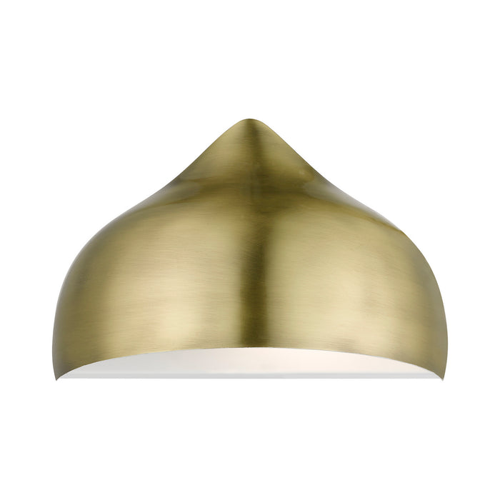 Livex Lighting 40987-01 One Light Wall Sconce, Antique Brass