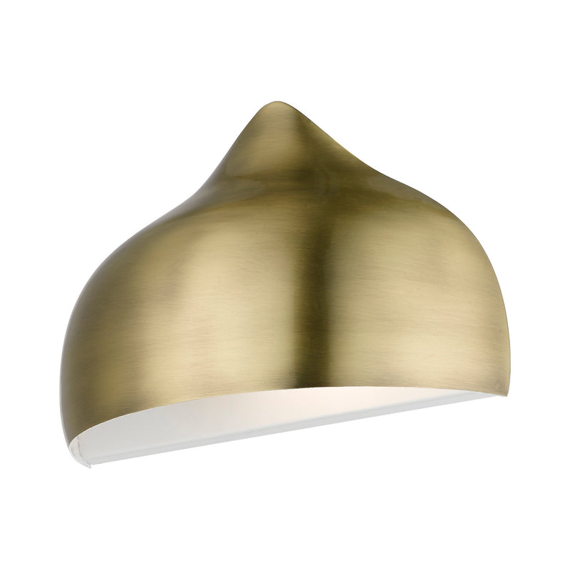 Livex Lighting 40987-01 One Light Wall Sconce, Antique Brass