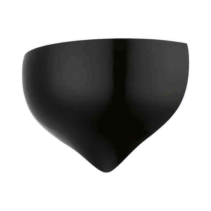 Livex Lighting 40987-68 One Light Wall Sconce, Shiny Black