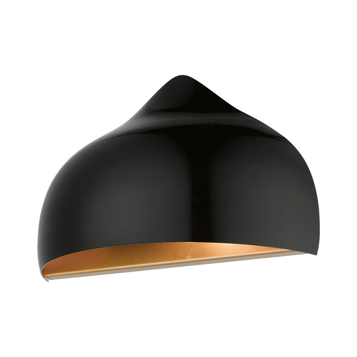 Livex Lighting 40987-68 One Light Wall Sconce, Shiny Black