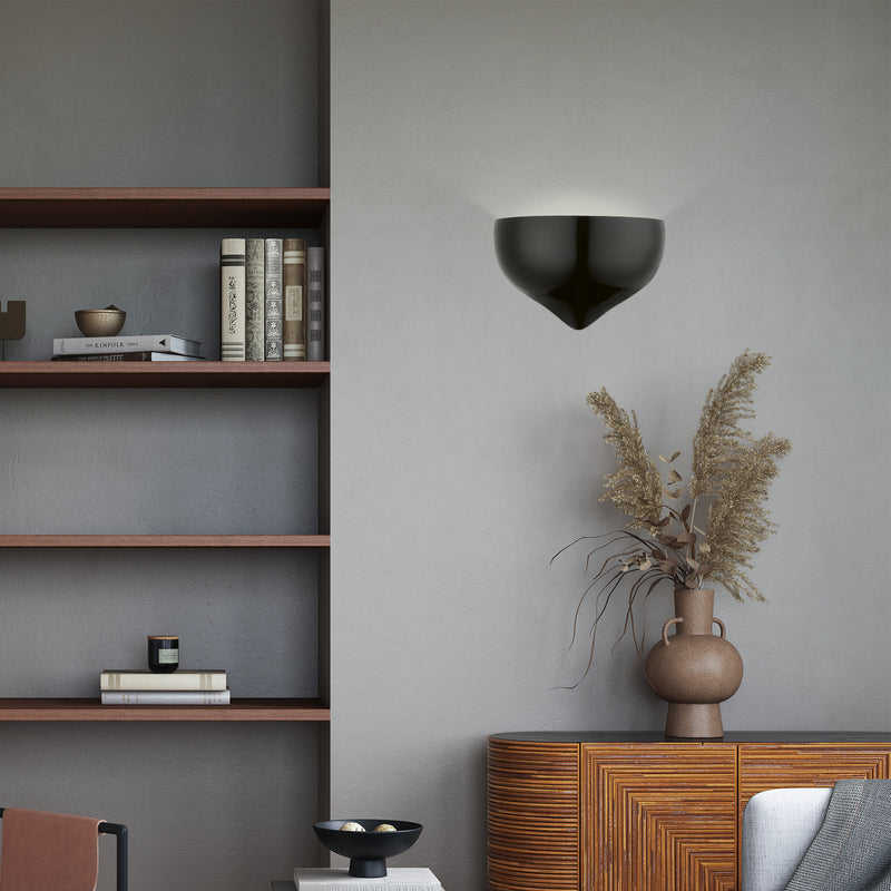 Livex Lighting 40987-68 One Light Wall Sconce, Shiny Black