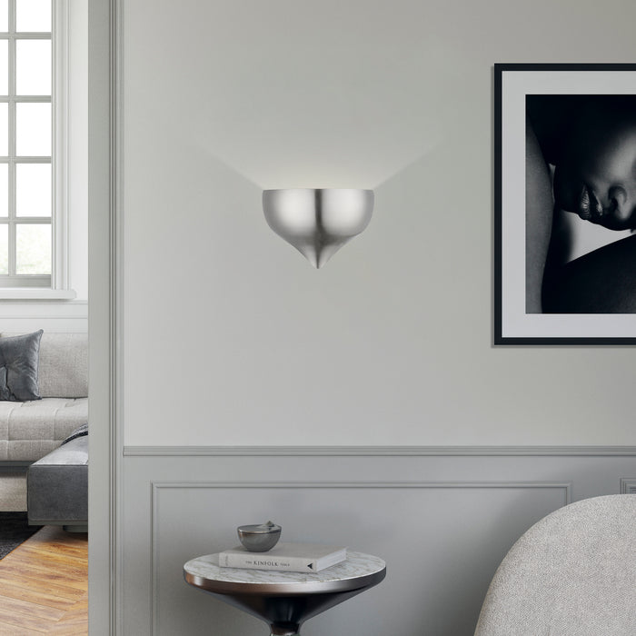 Livex Lighting 40987-91 One Light Wall Sconce, Brushed Nickel