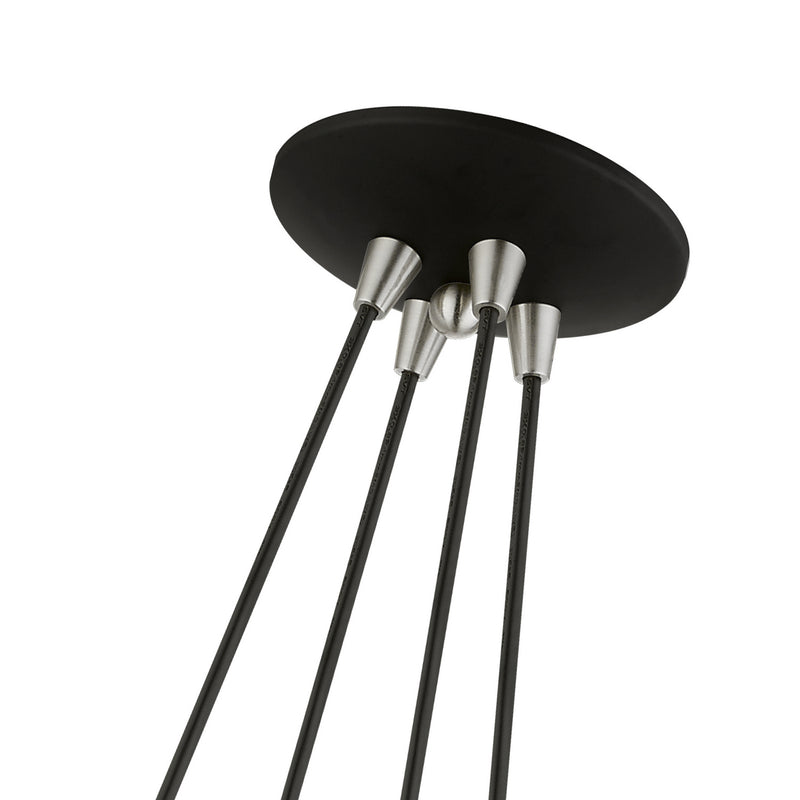 Livex Lighting 41084-04 Four Light Pendant, Black