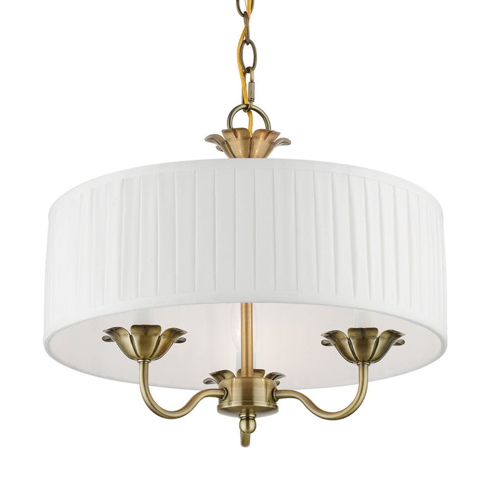 Livex Lighting 41773-01 Three Light Pendant, Antique Brass