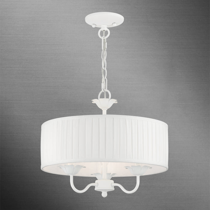 Livex Lighting 41773-03 Three Light Pendant, White