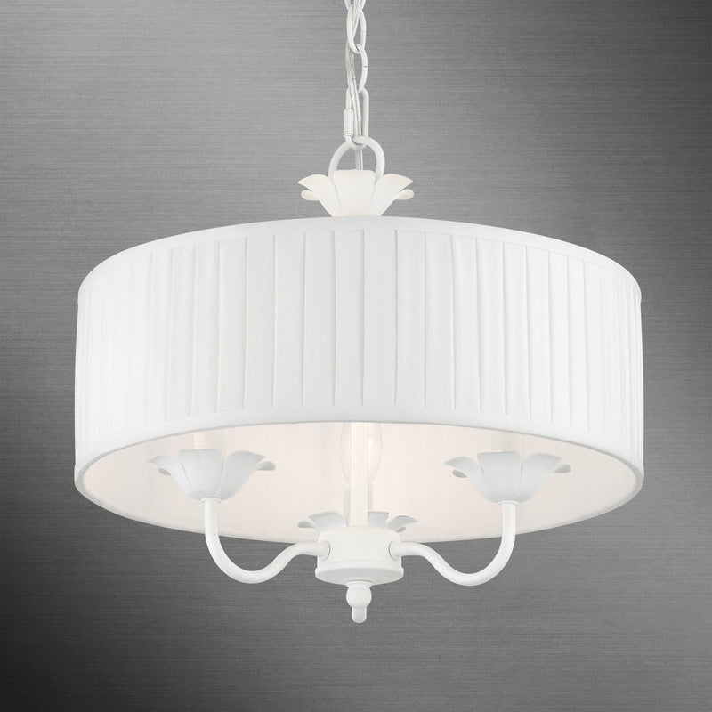 Livex Lighting 41773-03 Three Light Pendant, White
