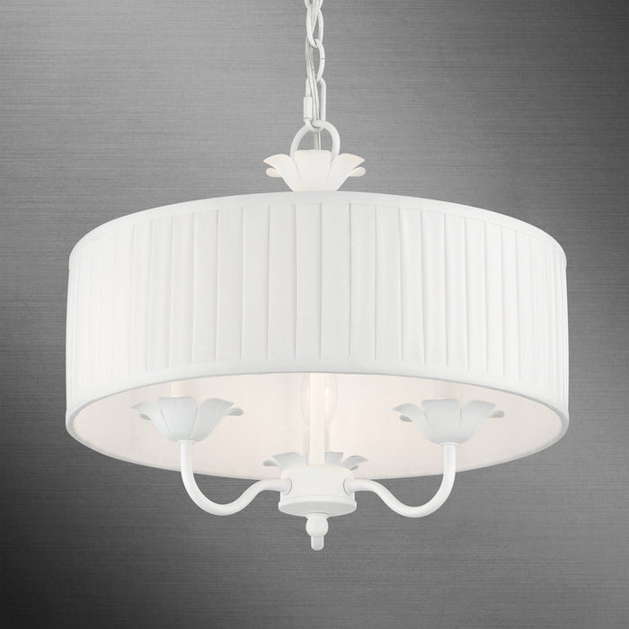 Livex Lighting 41773-03 Three Light Pendant, White