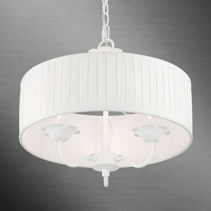 Livex Lighting 41773-03 Three Light Pendant, White