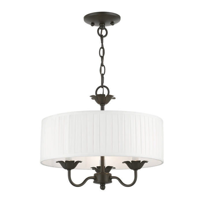 Livex Lighting 41773-92 Three Light Pendant, English Bronze