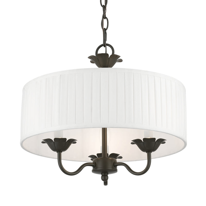 Livex Lighting 41773-92 Three Light Pendant, English Bronze