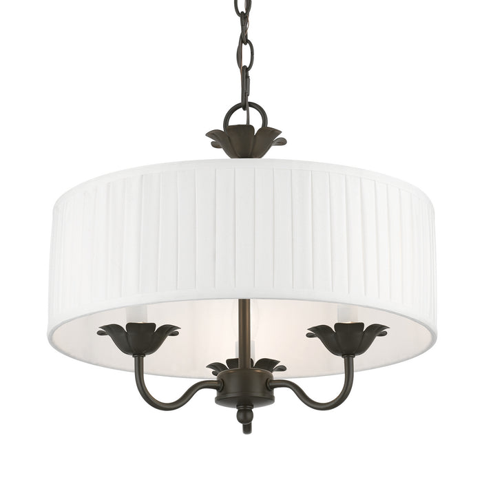 Livex Lighting 41773-92 Three Light Pendant, English Bronze