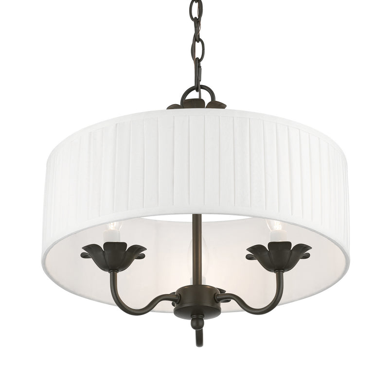 Livex Lighting 41773-92 Three Light Pendant, English Bronze