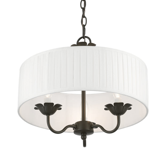Livex Lighting 41773-92 Three Light Pendant, English Bronze