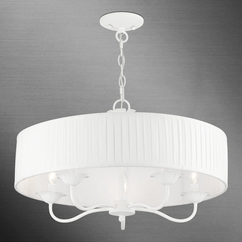 Livex Lighting 41775-03 Five Light Pendant, White