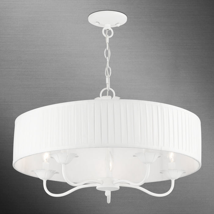 Livex Lighting 41775-03 Five Light Pendant, White