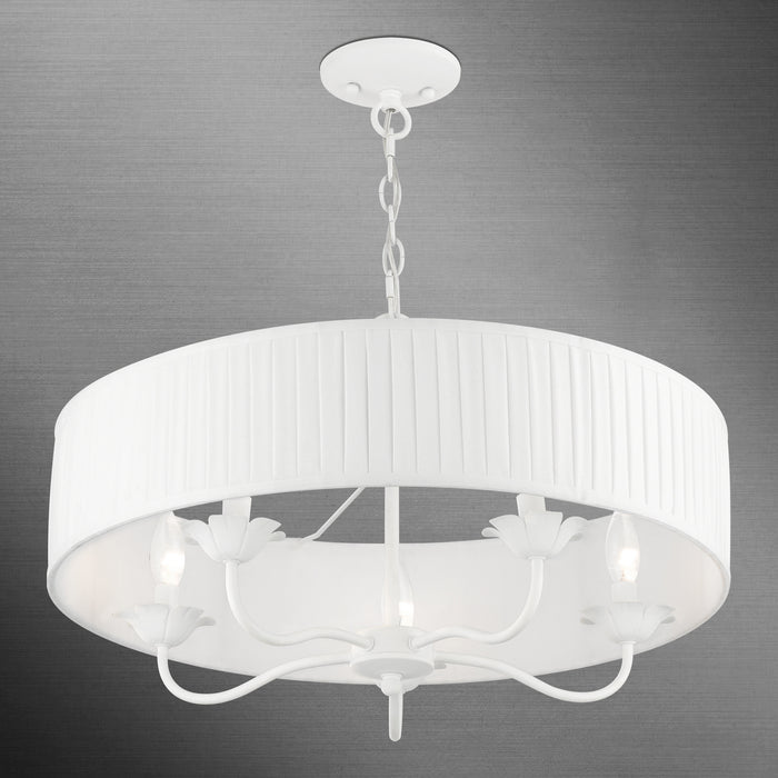 Livex Lighting 41775-03 Five Light Pendant, White
