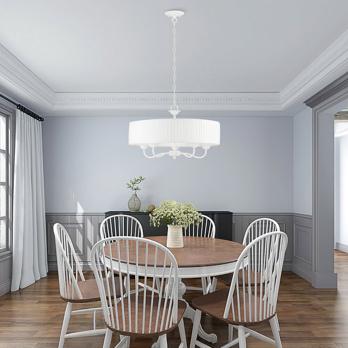 Livex Lighting 41775-03 Five Light Pendant, White