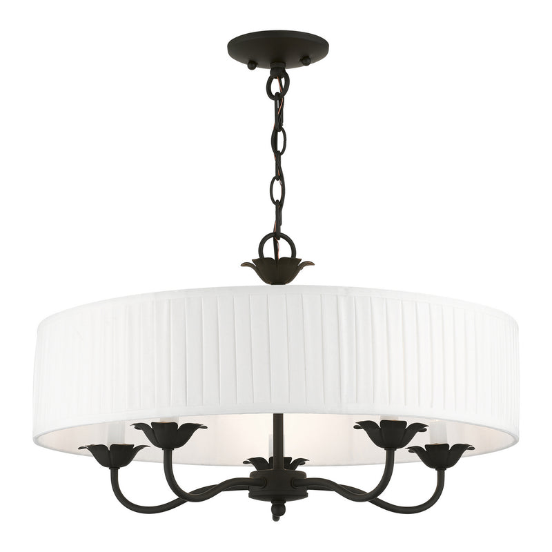 Livex Lighting 41775-04 Five Light Pendant, Black