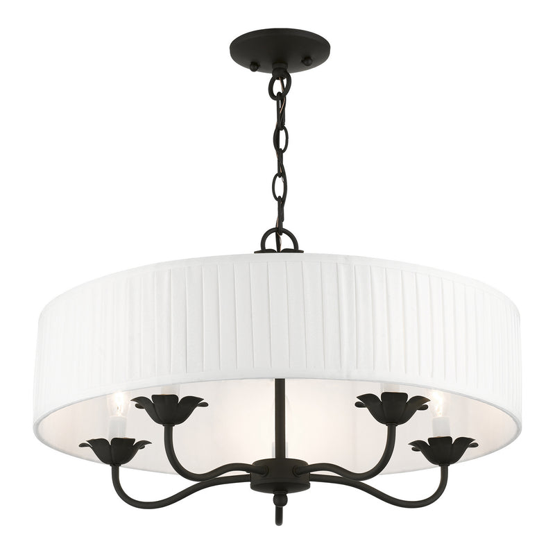 Livex Lighting 41775-04 Five Light Pendant, Black