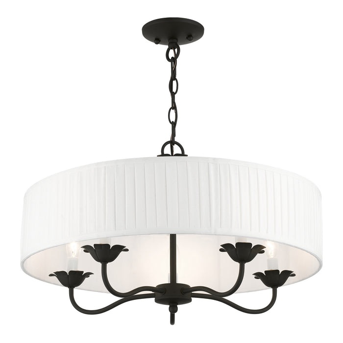 Livex Lighting 41775-04 Five Light Pendant, Black