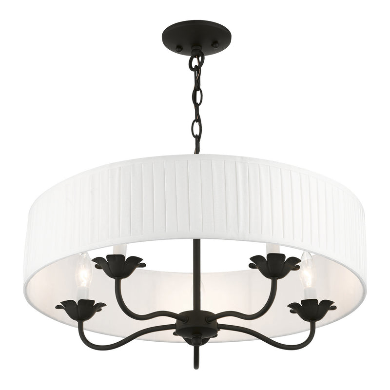 Livex Lighting 41775-04 Five Light Pendant, Black