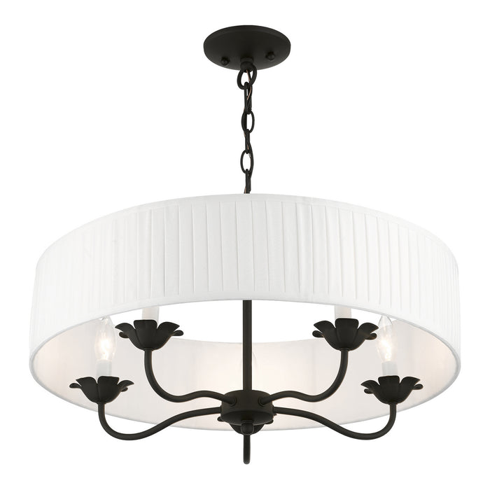 Livex Lighting 41775-04 Five Light Pendant, Black