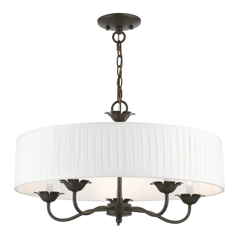 Livex Lighting 41775-92 Five Light Pendant, English Bronze