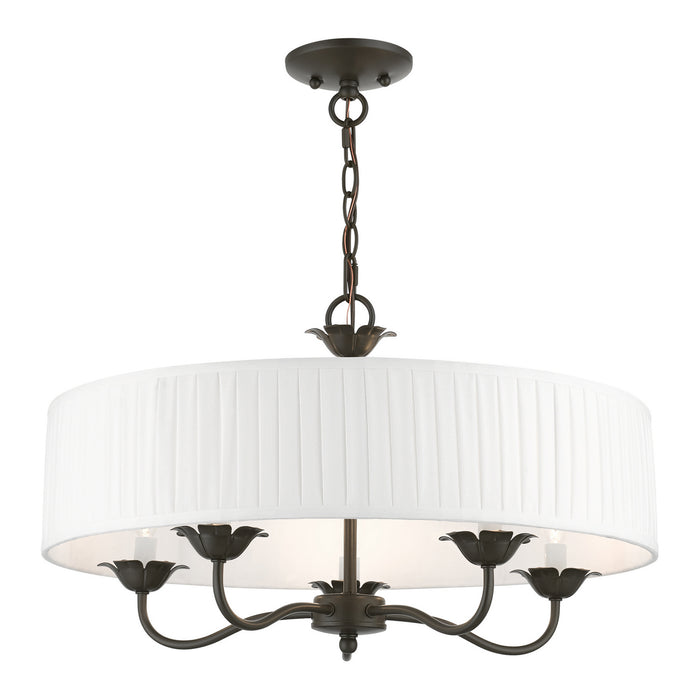 Livex Lighting 41775-92 Five Light Pendant, English Bronze