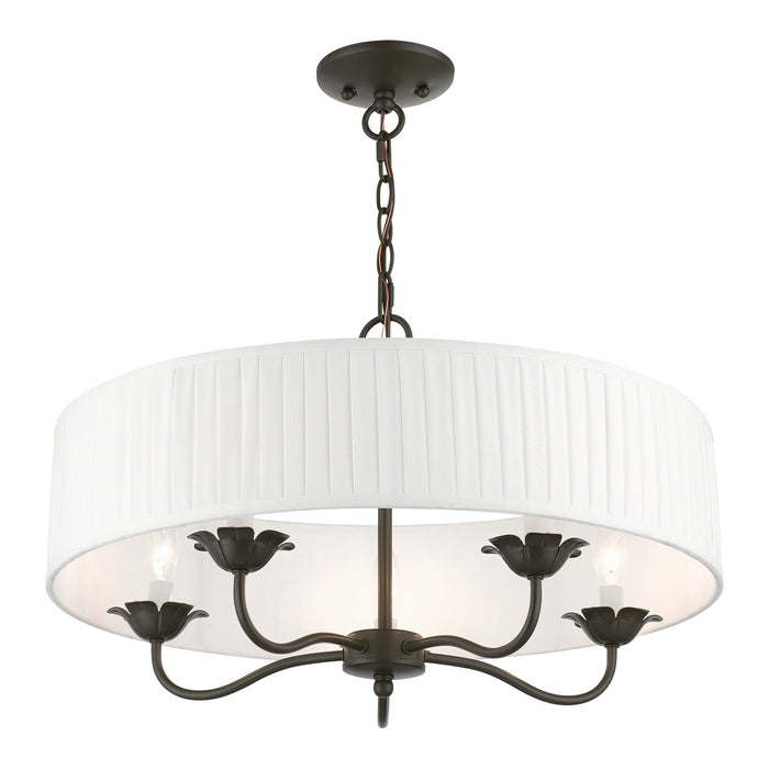Livex Lighting 41775-92 Five Light Pendant, English Bronze