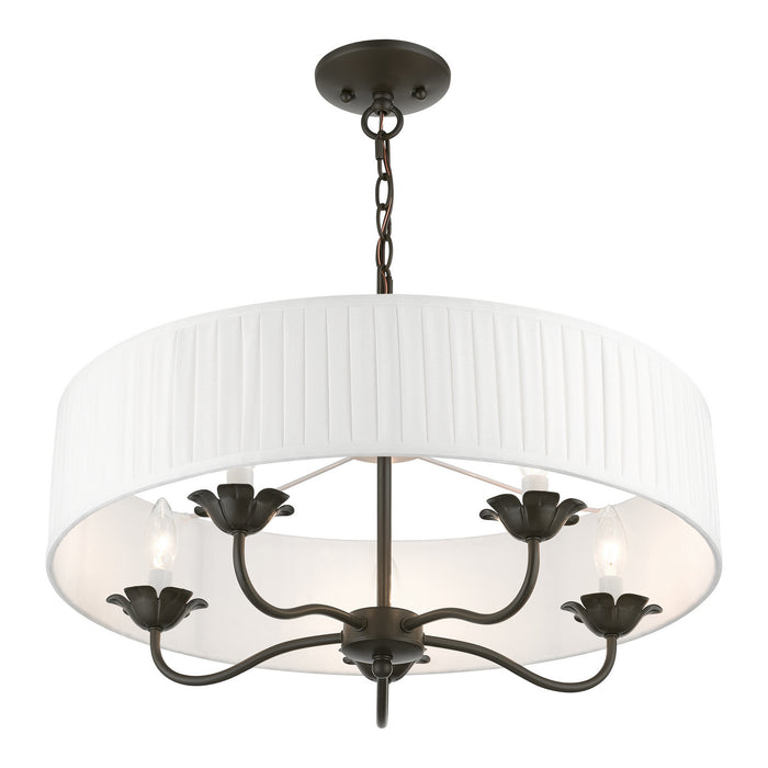 Livex Lighting 41775-92 Five Light Pendant, English Bronze