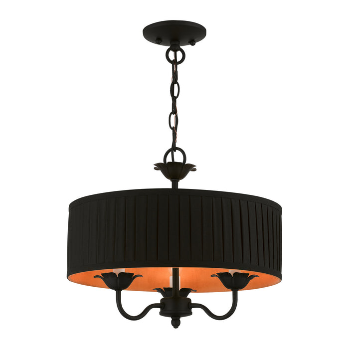 Livex Lighting 41863-04 Three Light Pendant, Black