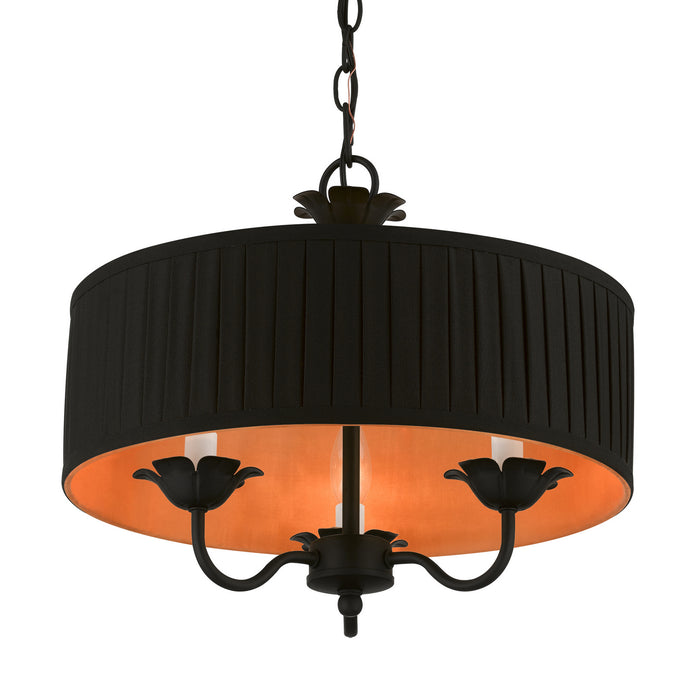 Livex Lighting 41863-04 Three Light Pendant, Black